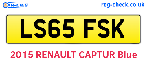 LS65FSK are the vehicle registration plates.