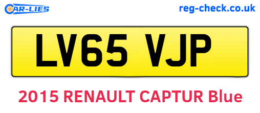 LV65VJP are the vehicle registration plates.