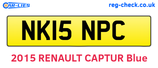 NK15NPC are the vehicle registration plates.