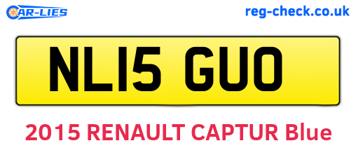 NL15GUO are the vehicle registration plates.