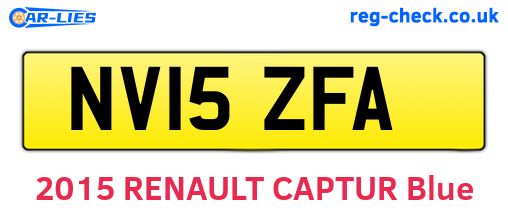 NV15ZFA are the vehicle registration plates.