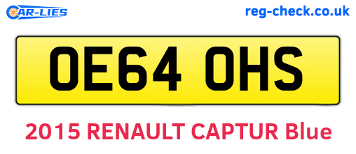 OE64OHS are the vehicle registration plates.