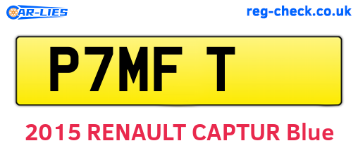 P7MFT are the vehicle registration plates.