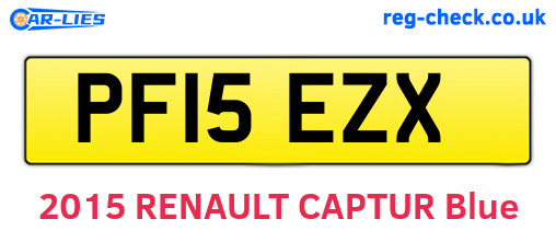 PF15EZX are the vehicle registration plates.