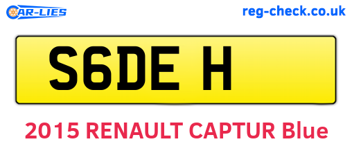 S6DEH are the vehicle registration plates.