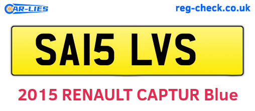SA15LVS are the vehicle registration plates.