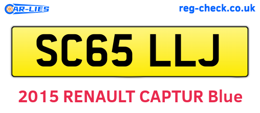 SC65LLJ are the vehicle registration plates.