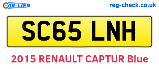 SC65LNH are the vehicle registration plates.