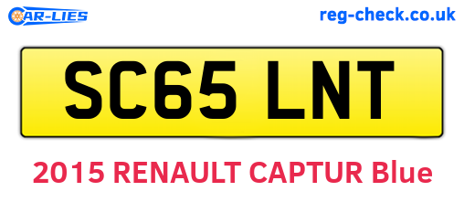 SC65LNT are the vehicle registration plates.