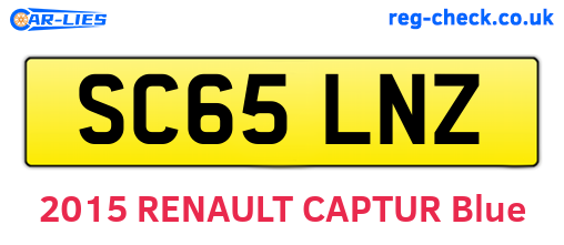 SC65LNZ are the vehicle registration plates.