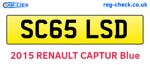 SC65LSD are the vehicle registration plates.