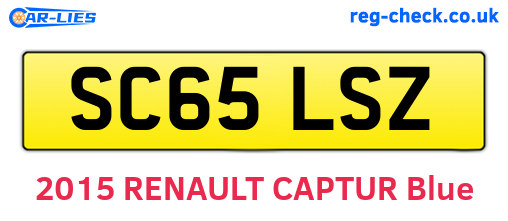 SC65LSZ are the vehicle registration plates.