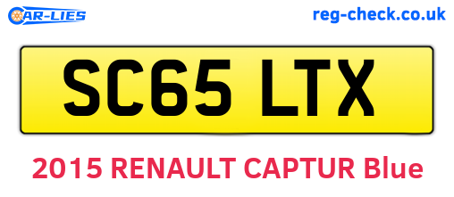 SC65LTX are the vehicle registration plates.