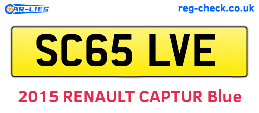 SC65LVE are the vehicle registration plates.