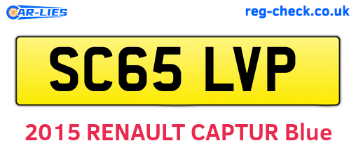 SC65LVP are the vehicle registration plates.