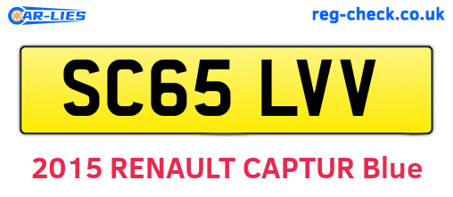 SC65LVV are the vehicle registration plates.