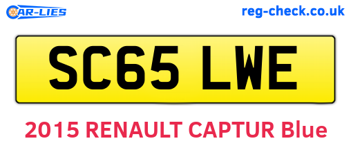 SC65LWE are the vehicle registration plates.