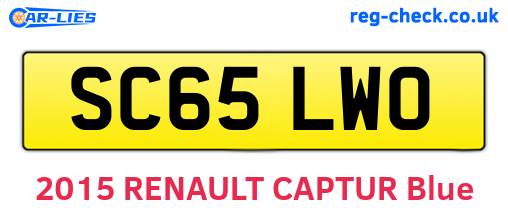 SC65LWO are the vehicle registration plates.