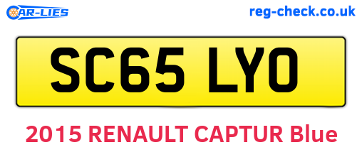 SC65LYO are the vehicle registration plates.
