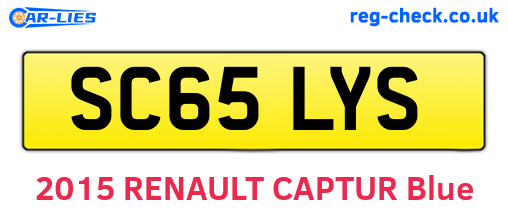 SC65LYS are the vehicle registration plates.