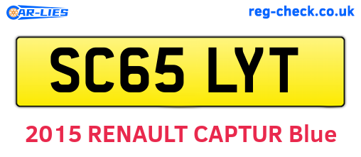 SC65LYT are the vehicle registration plates.