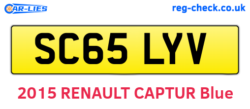 SC65LYV are the vehicle registration plates.