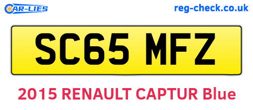 SC65MFZ are the vehicle registration plates.