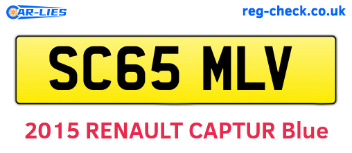 SC65MLV are the vehicle registration plates.