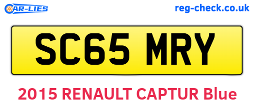 SC65MRY are the vehicle registration plates.