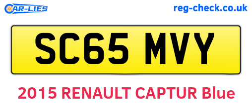 SC65MVY are the vehicle registration plates.