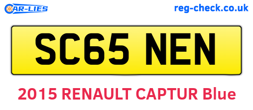 SC65NEN are the vehicle registration plates.