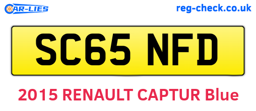SC65NFD are the vehicle registration plates.