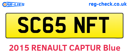 SC65NFT are the vehicle registration plates.