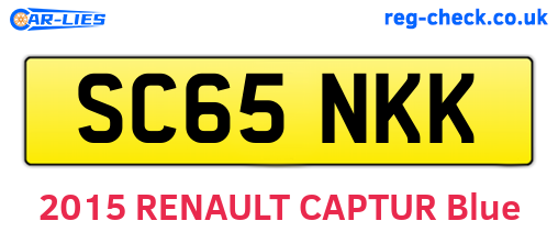 SC65NKK are the vehicle registration plates.