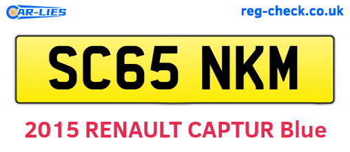 SC65NKM are the vehicle registration plates.