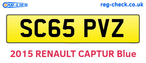 SC65PVZ are the vehicle registration plates.