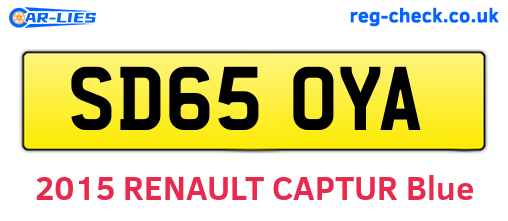 SD65OYA are the vehicle registration plates.