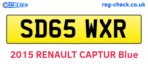 SD65WXR are the vehicle registration plates.