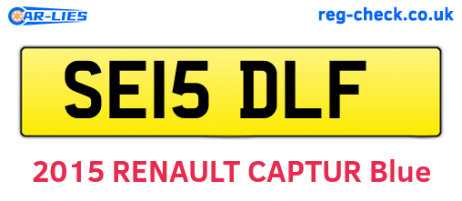 SE15DLF are the vehicle registration plates.