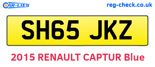 SH65JKZ are the vehicle registration plates.