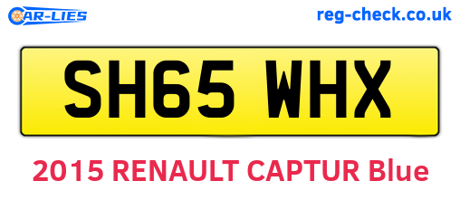 SH65WHX are the vehicle registration plates.