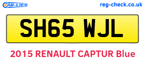 SH65WJL are the vehicle registration plates.