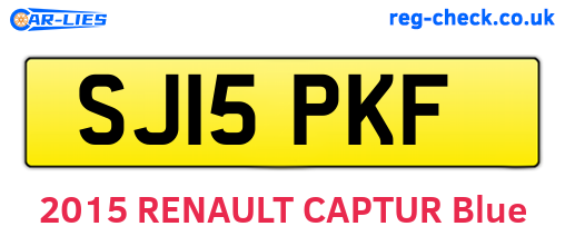 SJ15PKF are the vehicle registration plates.