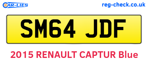 SM64JDF are the vehicle registration plates.