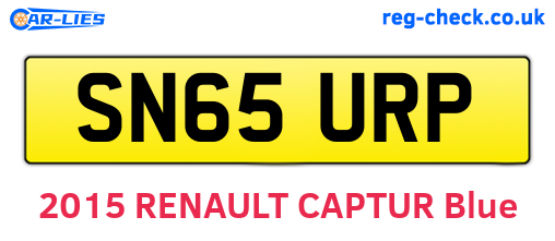 SN65URP are the vehicle registration plates.