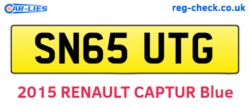 SN65UTG are the vehicle registration plates.
