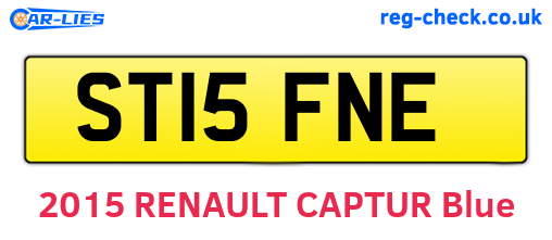 ST15FNE are the vehicle registration plates.