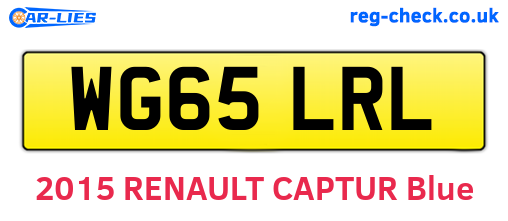 WG65LRL are the vehicle registration plates.