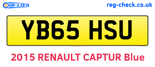 YB65HSU are the vehicle registration plates.