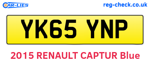 YK65YNP are the vehicle registration plates.